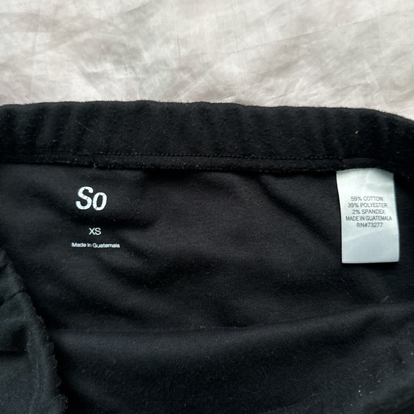 High Waisted Ruched Crossover Hem Bodycon Mini Black Casual Skirt - Picture 2 of 5